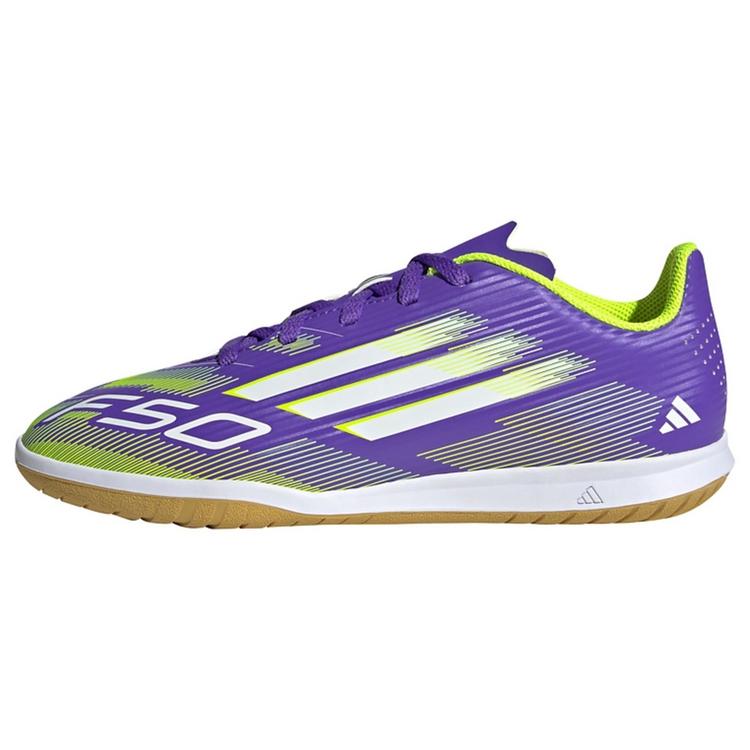 adidas adidas F50 Club Kids Fu&szlig;ballschuh, Hallenb&ouml;den Fu&szlig;ballschuhe Kinder - Purple Rush / Cloud White / Lucid Lemon - 0 | SportScheck