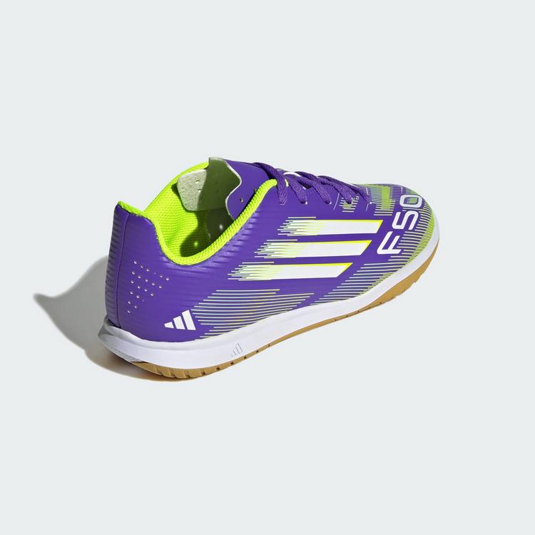 adidas adidas F50 Club Kids Fu&szlig;ballschuh, Hallenb&ouml;den Fu&szlig;ballschuhe Kinder - Purple Rush / Cloud White / Lucid Lemon - 3 | SportScheck
