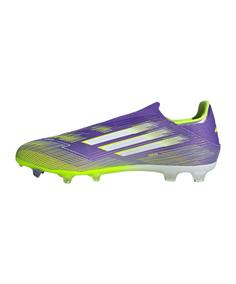 Rückansicht von adidas F50 League LL FG/MG Electric Stealth Fußballschuhe Herren lilaweiss
