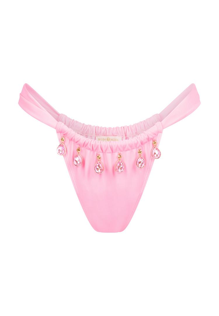 Moda Minx Moda Minx Selene Droplet Rouched Fix Bikini Hose Damen - Pink - 0 | SportScheck