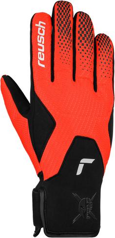 Rückansicht von Reusch Worldcup Warrior Speedline Skihandschuhe 7809 black / fluo red