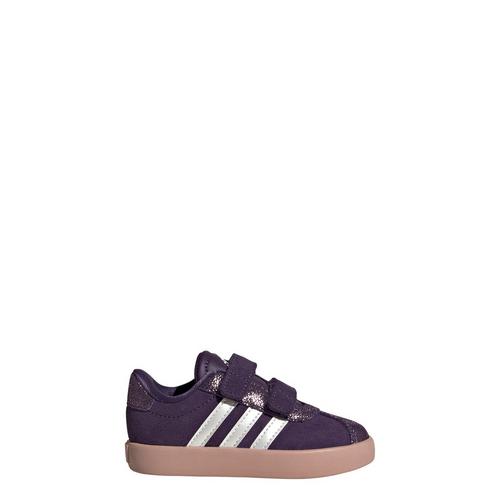 Rückansicht von adidas Kinderschuh VL Court 3.0 Kids Sneaker Kinder Aurora Plum / Zero Metalic / Pink Gum