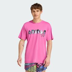 Rückansicht von adidas adidas x Jeremy Scott T-Shirt T-Shirt Herren Lucid Fuchsia