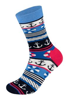 Rückansicht von Happy Socks 3-Pack Rope-Marine Mix-Anchor Socks Freizeitsocken multi_coloured