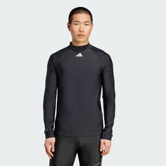 Rückansicht von adidas Langärmeliger Rashguard UV-Shirt Herren Black / White