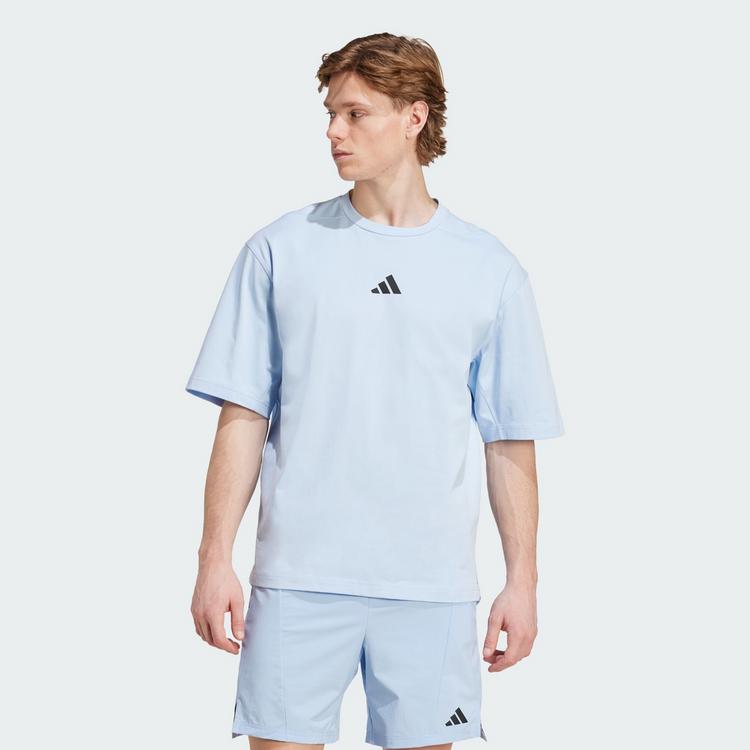 adidas adidas PrimeLift Workout T-Shirt, Oversize T-Shirt Herren - Glow Blue - 0 | SportScheck