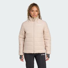 Rückansicht von adidas Terrex Multi Essentials Isolationsjacke Outdoorjacke Damen Wonder Taupe