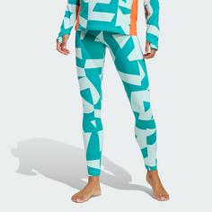 Rückansicht von adidas Multi Synthetic Baselayer Leggings Leggings Damen Semi Flash Aqua / Semi Impact Orange