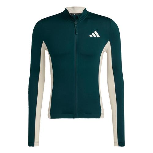 adidas Tempo 3-Streifen lang&auml;rmliges Radtrikot Funktionstop Herren