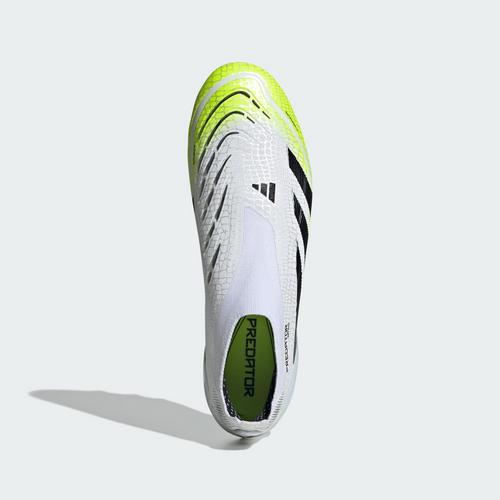 Rückansicht von adidas Predator Elite Laceless AG Fußballschuh Fußballschuhe Cloud White / Core Black / Lucid Lemon