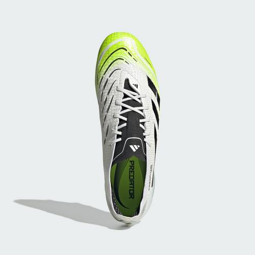 Rückansicht von adidas Predator Elite FG Fußballschuh Fußballschuhe Cloud White / Core Black / Lucid Lemon