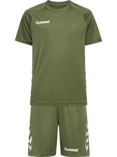 hummel hmlPROMO KIDS SET Trainingsanzug Kinder OLIVINE