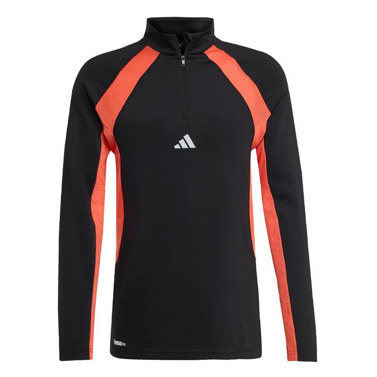 adidas adidas Tech Apparel 1/4 Rei&szlig;verschluss Funktionssweatshirt Herren - Black / Easy Coral - 0 | SportScheck