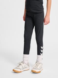 Rückansicht von hummel Tights Kinder BLACK MELANGE