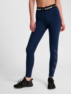 Rückansicht von hummel Tights Damen DRESS BLUES