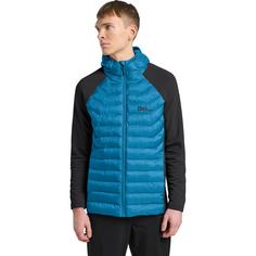 Rückansicht von Jack Wolfskin ROUTEBURN PRO HYBRID M Fleecejacke Herren aurora blue