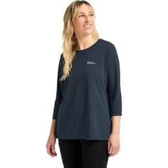 Rückansicht von Jack Wolfskin CROSSTRAIL 3/4 T W Funktionsshirt Damen midnight sky