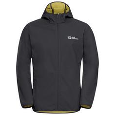 Jack Wolfskin BORNBERG HOODY M Softshelljacke Herren phantom / chartreuse