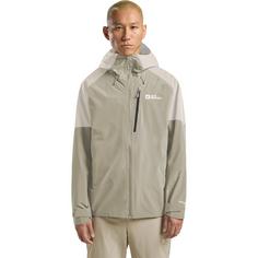 Rückansicht von Jack Wolfskin EAGLE PEAK 2L JKT M Fahrradjacke Herren linen