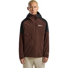 Rückansicht von Jack Wolfskin EAGLE PEAK 2L JKT M Fahrradjacke Herren hot choc