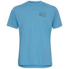 Jack Wolfskin VONNAN GRAPHIC T M Funktionsshirt Herren PEAK TRAIL sky blue