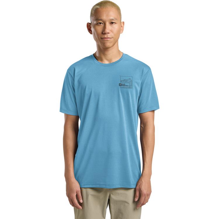 Jack Wolfskin Jack Wolfskin VONNAN GRAPHIC T M Funktionsshirt Herren - PEAK TRAIL sky blue - 0 | SportScheck