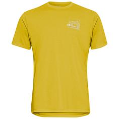 Jack Wolfskin VONNAN GRAPHIC T M Funktionsshirt Herren PEAK TRAIL chartreuse