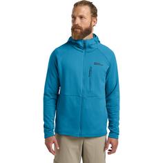Rückansicht von Jack Wolfskin KOLBENBERG HOODED FZ M Fleecejacke Herren aurora blue