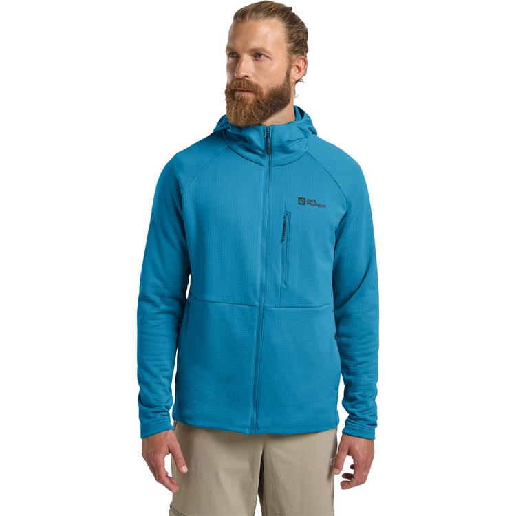 Jack Wolfskin Jack Wolfskin KOLBENBERG HOODED FZ M Fleecejacke Herren - aurora blue - 0 | SportScheck