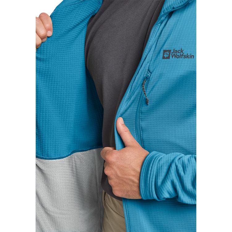 Jack Wolfskin Jack Wolfskin KOLBENBERG HOODED FZ M Fleecejacke Herren - aurora blue - 0 | SportScheck
