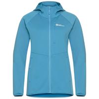 Jack Wolfskin KOLBENBERG HOODED FZ W Fleecejacke Damen - sky blue