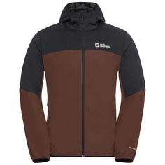 Jack Wolfskin FELDBERG HOODY M Softshelljacke Herren hot choc