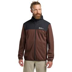 Rückansicht von Jack Wolfskin FELDBERG HOODY M Softshelljacke Herren hot choc