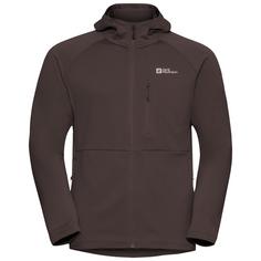 Jack Wolfskin KOLBENBERG HOODED FZ M Fleecejacke Herren peat