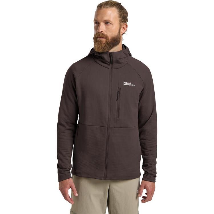 Jack Wolfskin Jack Wolfskin KOLBENBERG HOODED FZ M Fleecejacke Herren - peat - 0 | SportScheck
