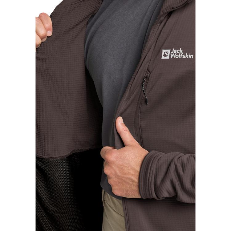 Jack Wolfskin Jack Wolfskin KOLBENBERG HOODED FZ M Fleecejacke Herren - peat - 0 | SportScheck
