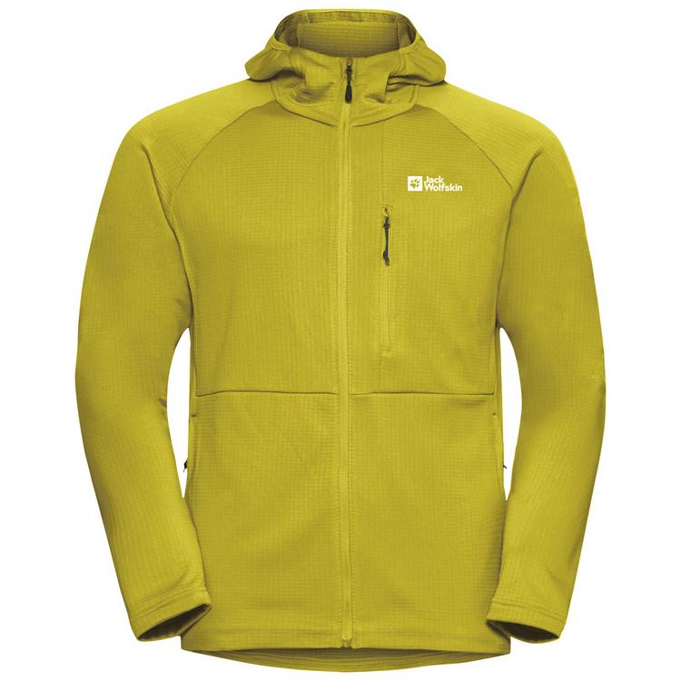 Jack Wolfskin Jack Wolfskin KOLBENBERG HOODED FZ M Fleecejacke Herren - chartreuse - 0 | SportScheck