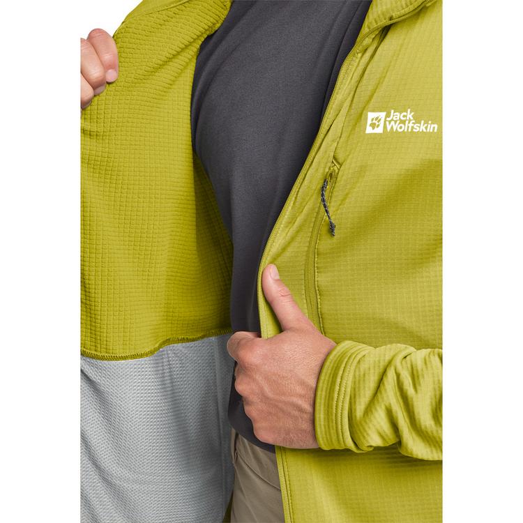Jack Wolfskin Jack Wolfskin KOLBENBERG HOODED FZ M Fleecejacke Herren - chartreuse - 0 | SportScheck
