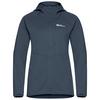 Jack Wolfskin KOLBENBERG HOODED FZ W Fleecejacke Damen - midnight sky