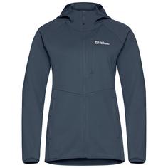 Jack Wolfskin KOLBENBERG HOODED FZ W Fleecejacke Damen midnight sky