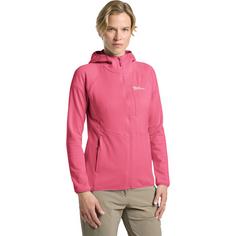 Rückansicht von Jack Wolfskin KOLBENBERG HOODED FZ W Fleecejacke Damen bubblegum