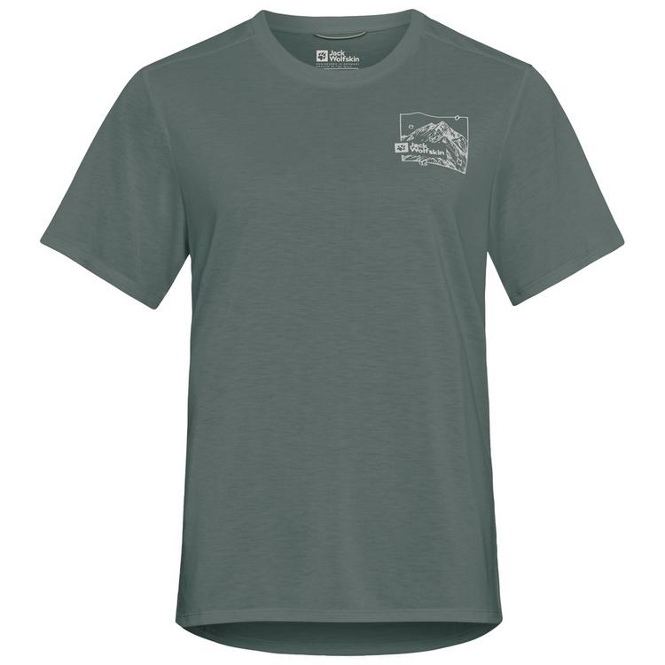 Jack Wolfskin Jack Wolfskin VONNAN GRAPHIC T W Funktionsshirt Damen - RIDGE LEAF slate green - 0 | SportScheck