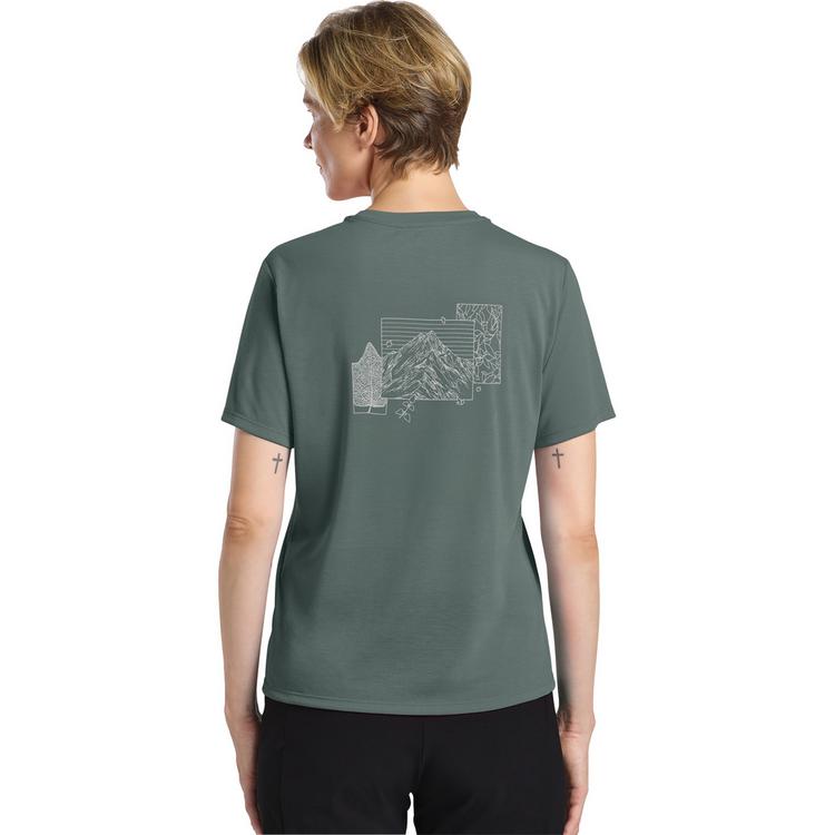 Jack Wolfskin Jack Wolfskin VONNAN GRAPHIC T W Funktionsshirt Damen - RIDGE LEAF slate green - 1 | SportScheck