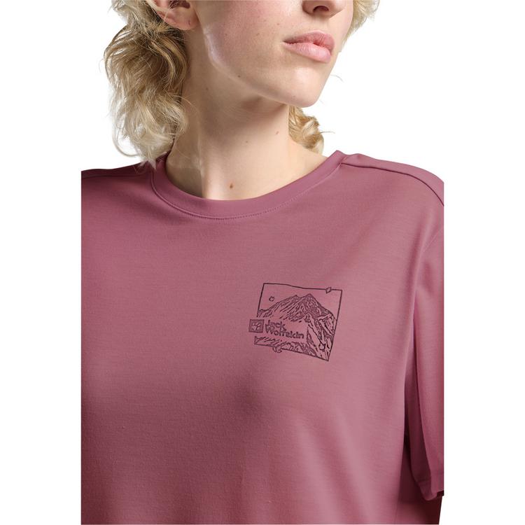 Jack Wolfskin Jack Wolfskin VONNAN GRAPHIC T W Funktionsshirt Damen - RIDGE LEAF raisin - 0 | SportScheck
