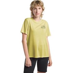 Rückansicht von Jack Wolfskin VONNAN GRAPHIC T W Funktionsshirt Damen RIDGE LEAF lemon ice