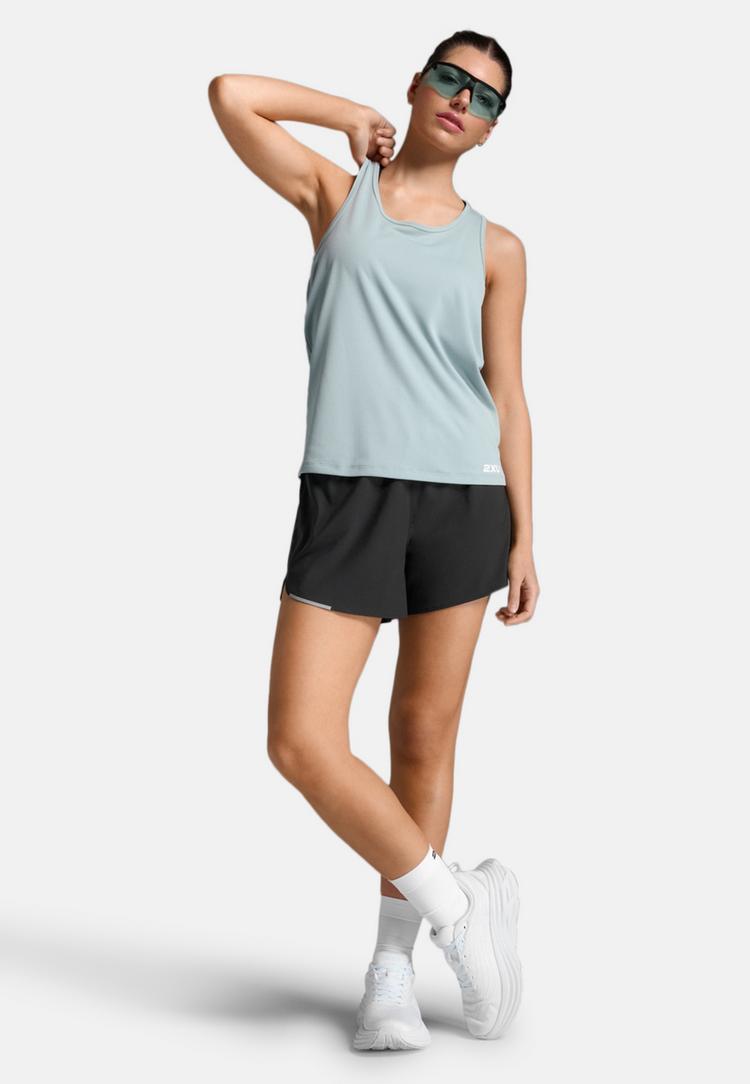 2XU 2XU Aero Singlet Funktionsshirt Damen - smoke blue-white reflective - 1 | SportScheck