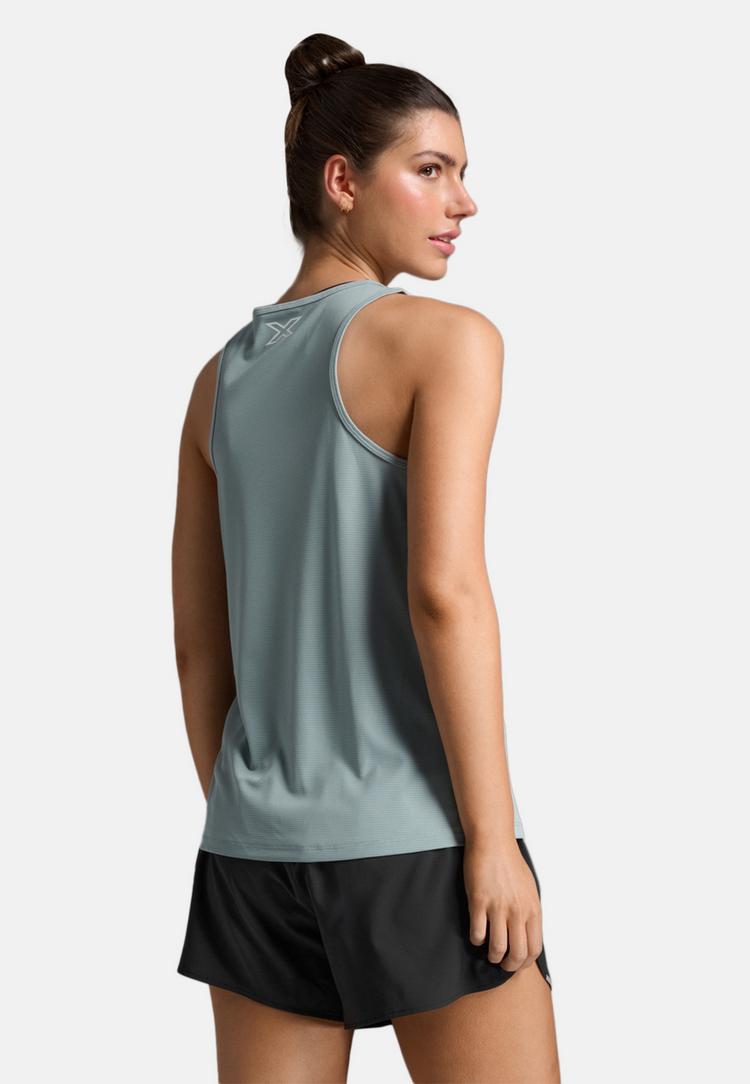 2XU 2XU Aero Singlet Funktionsshirt Damen - smoke blue-white reflective - 2 | SportScheck