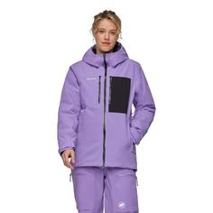 Rückansicht von Mammut Stoney HS Hooded Hardshelljacke Damen lavandin-black
