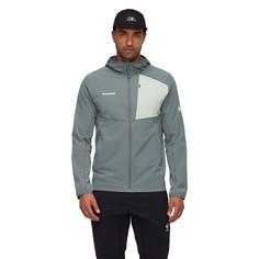 Rückansicht von Mammut Madris Light ML Hooded Fleecejacke Herren strata-silver sage