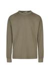 Cleptomanicx Boxy Crewneck Thermal Longsweat Herren - Tea Leaf